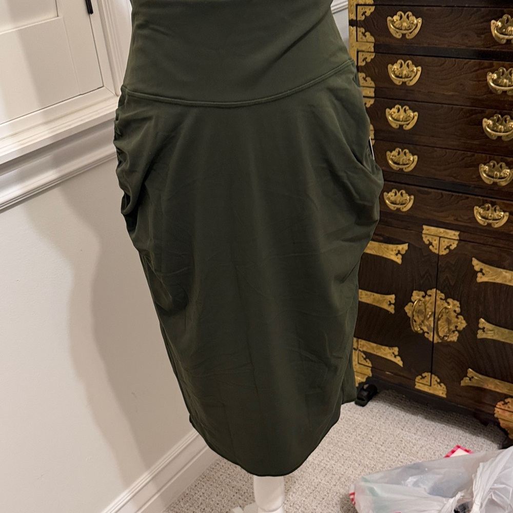 Athleta Dark Green Pencil Skirt